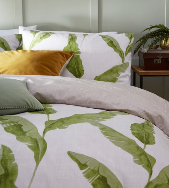 Plantain Duvet Set Nat/Green