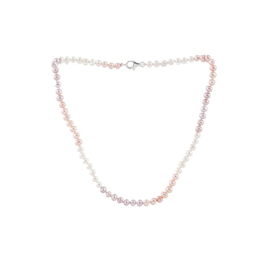 Multicolor Freshwater Pearl Child Necklace and Silver Clasp