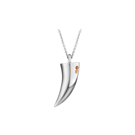 Swarovski - Pendentif Dent de Requin orné de cristal de Swarovski Orange et Plaqué Rhodium - Image 1