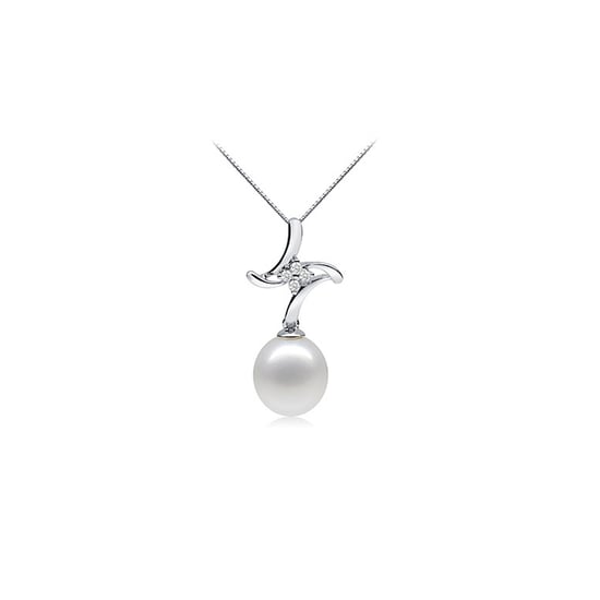 Pendentif en Argent 925, Perle de Culture blanche et Cubic Zirconia - Image 1