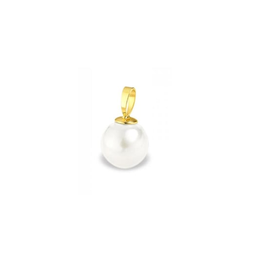 White Freshwater Pearl Pendant and Yellow Gold 375/1000