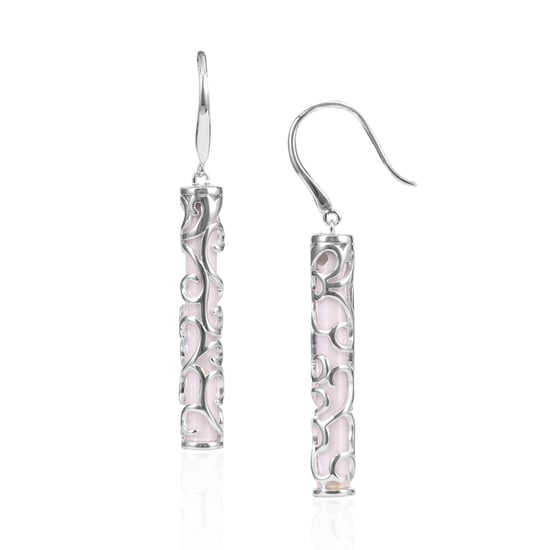 White Ceramic Tiki Earrings and 925 Silver