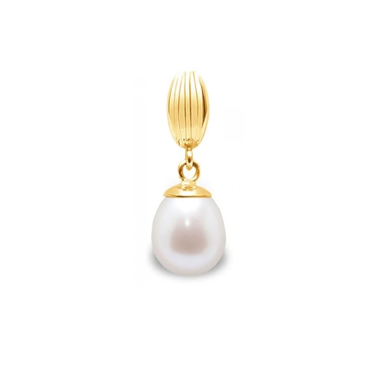 Pendentif Perle de Culture d'eau douce Blanche et Or Jaune 375/1000 - Image 1