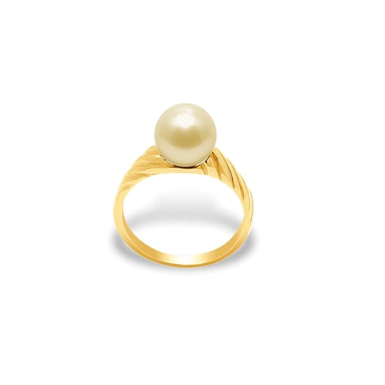 Gold Freshwater Pearl Ring and Yellow Gold 375/1000