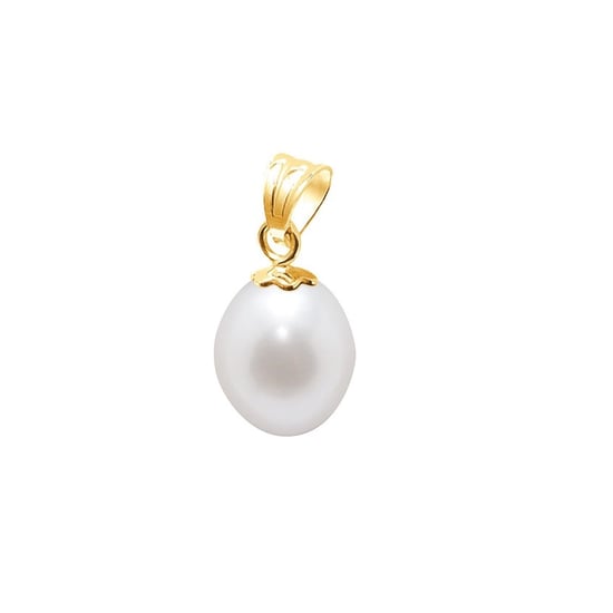 Pendentif Perle de Culture d'eau douce Blanche et Or Jaune 750/1000 - Image 1