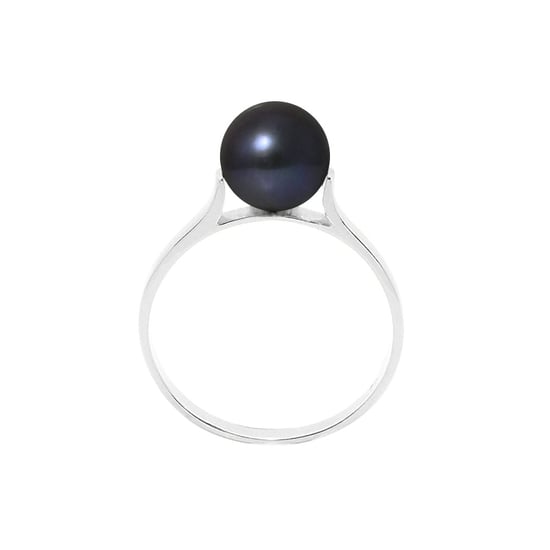 Bague Perle de Culture d'eau douce 7-8 mm Noire et Argent 925/1000 - Image 1