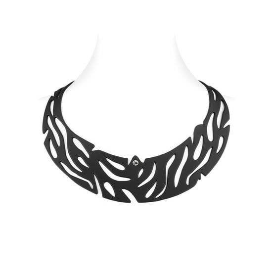 Black Silicone Gum Jungle Necklace Effect Tatto