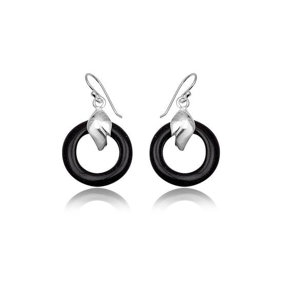 Hanging Earrings in Blue Sandstone and 925 Silver