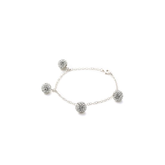 Bracelet Perles en Cristal Blanc et Argent 925 - Image 2