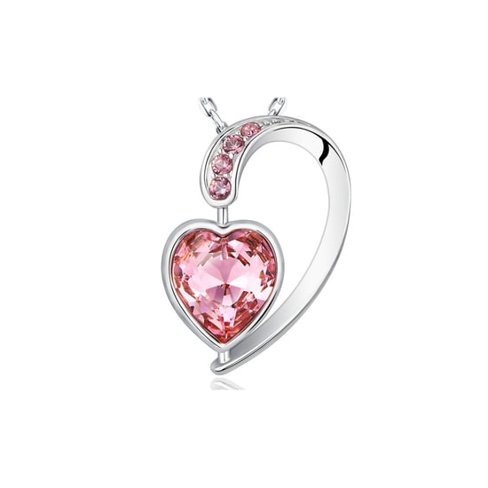 Swarovski - Pendentif Coeur orné de cristaux de Swarovski Rose et Plaqué Rhodium - Image 2