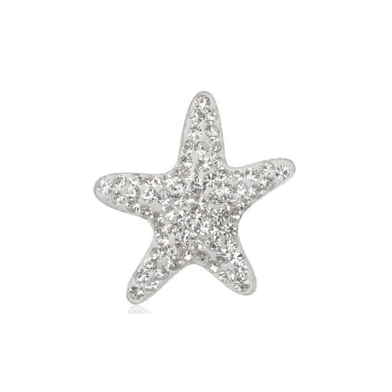 Parure Pendentif et Boucles d'Oreilles Etoiles en Cristal Blanc et Argent 925 - Image 2