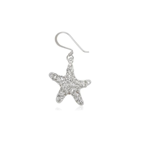Parure Pendentif et Boucles d'Oreilles Etoiles en Cristal Blanc et Argent 925 - Image 3