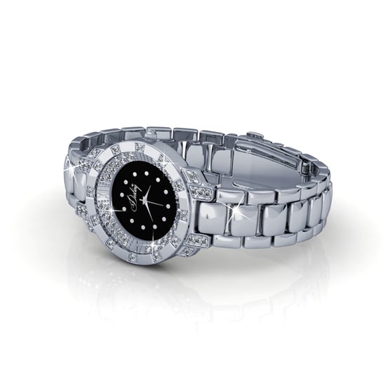 Swarovski - Black Stainless Steel Watch with Swarovski Elements Crystals