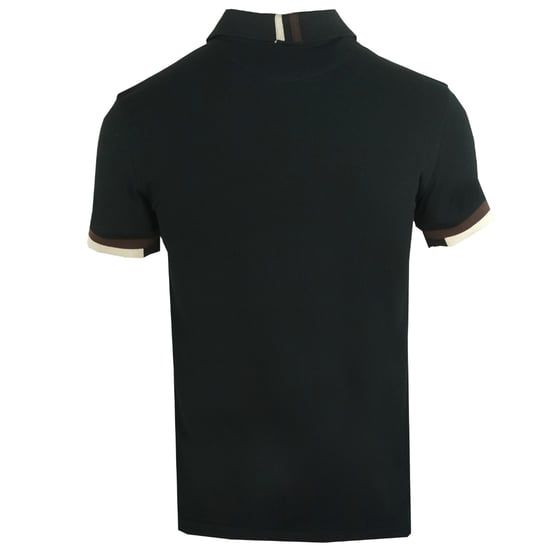 Aquascutum Aldis Crest Logo Schwarzes Poloshirt - Image 2