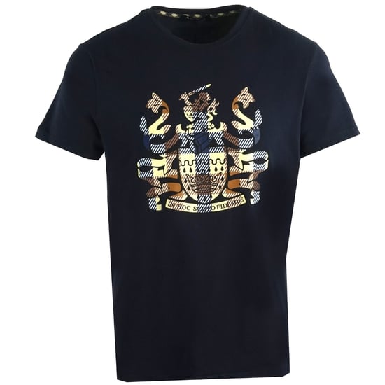 Aquascutum Aldis Check Logo Navy T-Shirt - Image 1