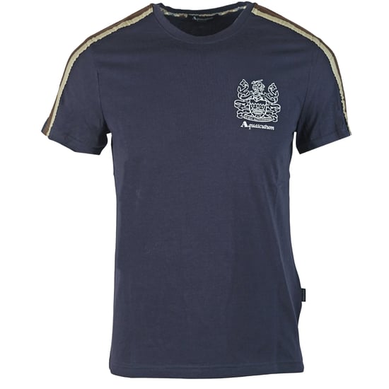 Aquascutum Schulterstreifen Navy T-Shirt - Image 1