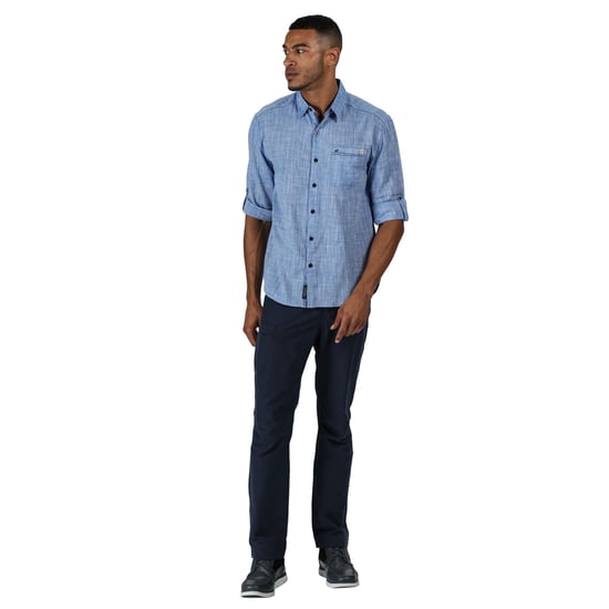 Regatta Mens Banning Cotton Oxford Long Sleeve Shirt