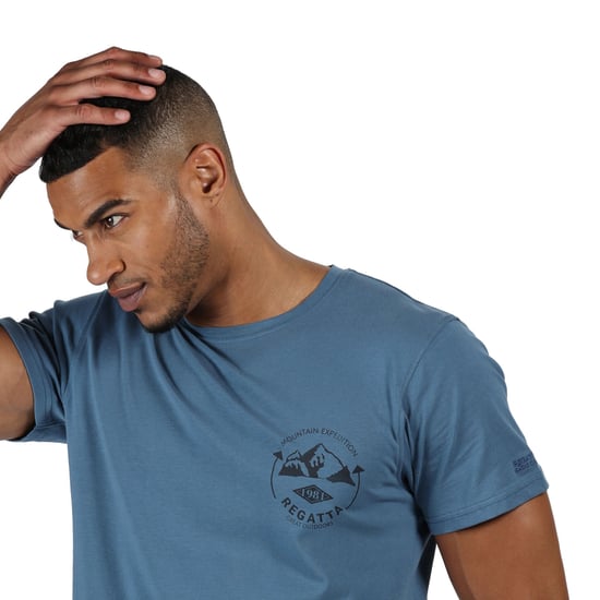 Regatta Mens Cline IV Cotton Casual Grahpic T Shirt Tee