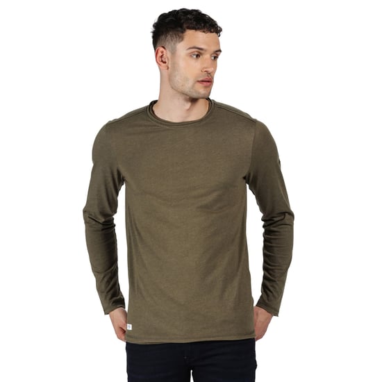 Regatta Mens Karter II Coolweave Cotton Long Sleeve T Shirt