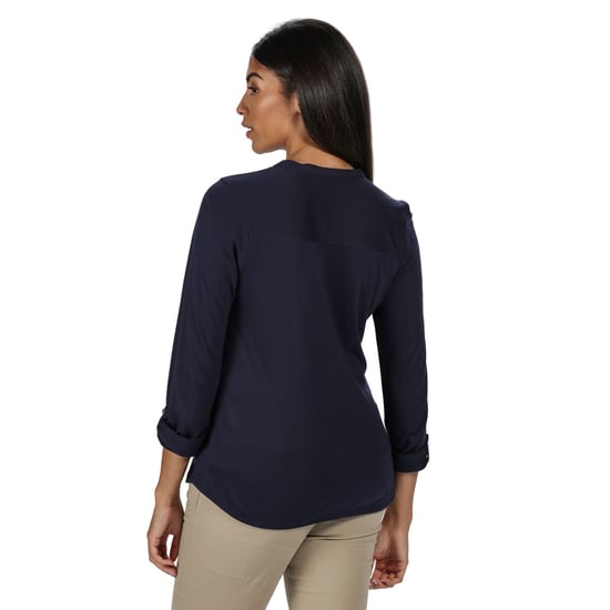 Regatta Womens Fflur Button Detail Jersey Blouse Shirt