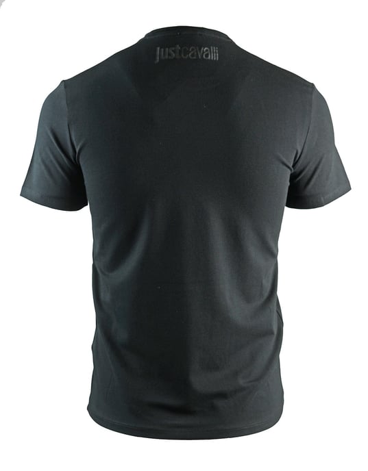 Just Cavalli Schlangenlogo Schwarzes T-Shirt - Image 2