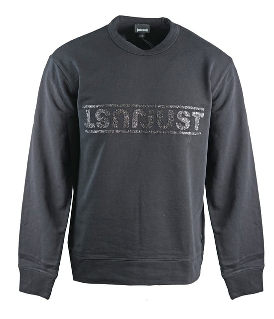 Just Cavalli Sweatshirt mit umgekehrtem Logo Schwarz - Image 1