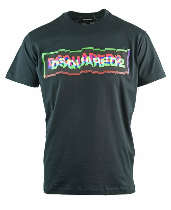 Dsquared2 Distorted Box Logo Cool Fit Black T-Shirt