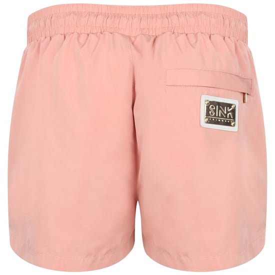 Signature Harbor Pink Swim Shorts with Gold Detailing