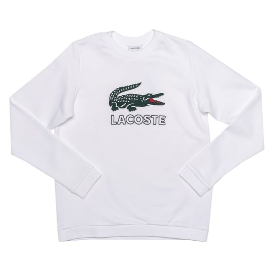 Boy's Lacoste Junior Logo Crew Sweat in White