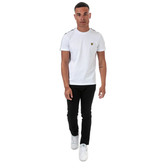 Lyle And Scott T-Shirt mit Klebeband in Weiß-Marine für Herren - Image 3
