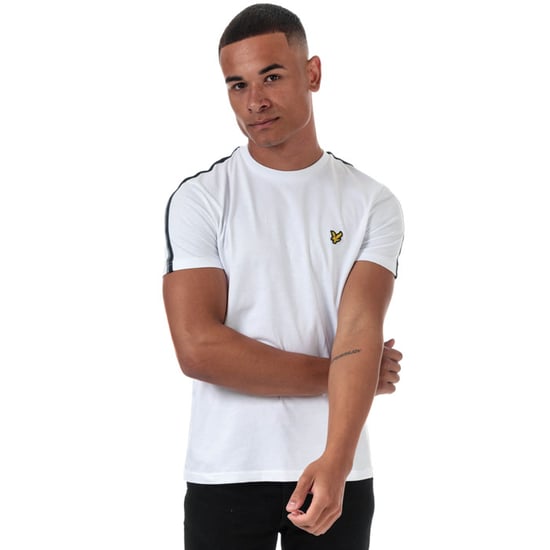 Lyle And Scott T-Shirt mit Klebeband in Weiß-Marine für Herren - Image 4