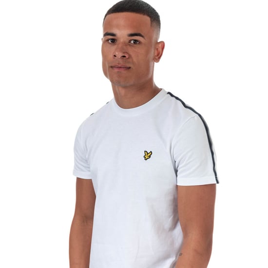 Lyle And Scott T-Shirt mit Klebeband in Weiß-Marine für Herren - Image 5