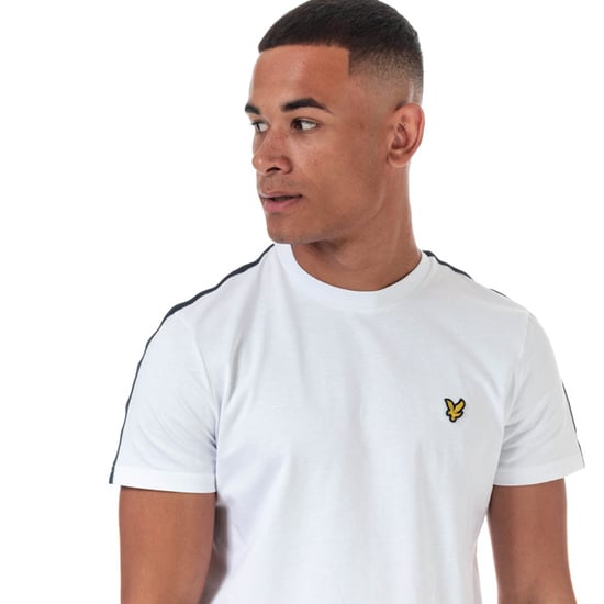 Lyle And Scott T-Shirt mit Klebeband in Weiß-Marine für Herren - Image 6