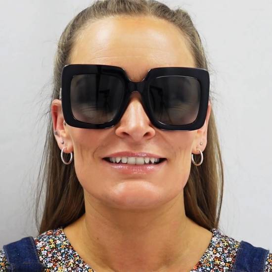 Gucci Sonnenbrille GG0328S 001 Schwarz Grau Gradient - Image 5