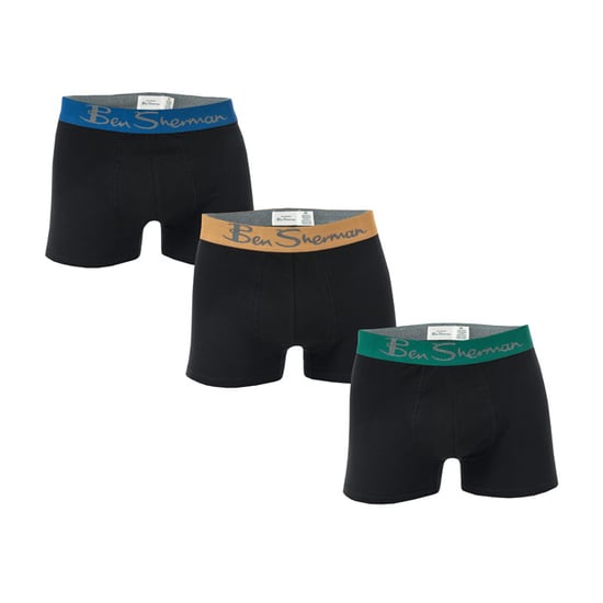 Men's Ben Sherman Fane 3 Pack Boxer Shorts in Black