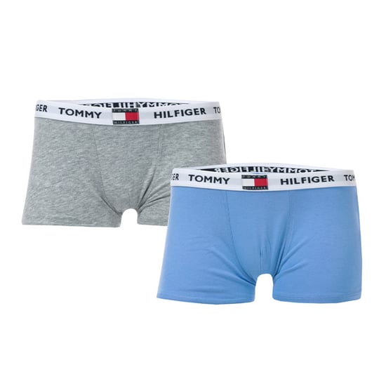 Boy's Tommy Hilfiger Junior 2 Pack Trunks in Grey blue