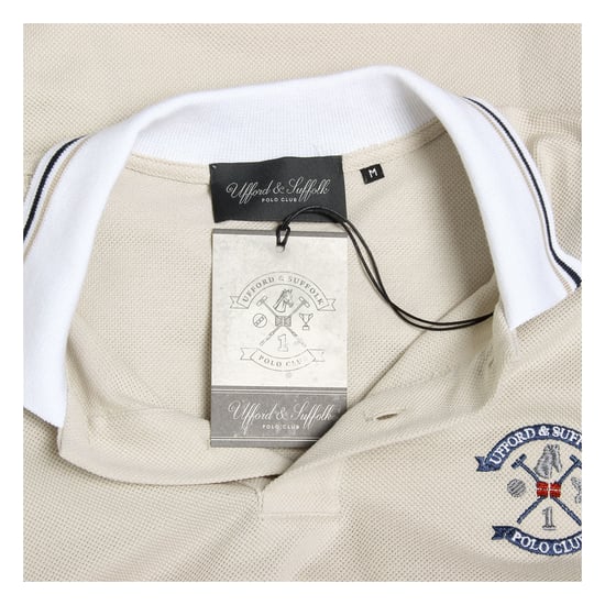 Ufford & Suffolk Polo Club Mens Polo Short Sleeves Beige FURIA