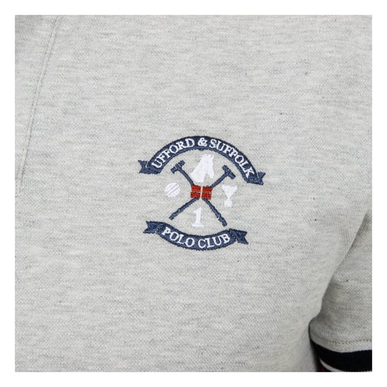 Ufford & Suffolk Polo Club Mens Polo Short Sleeves Grey PAKO
