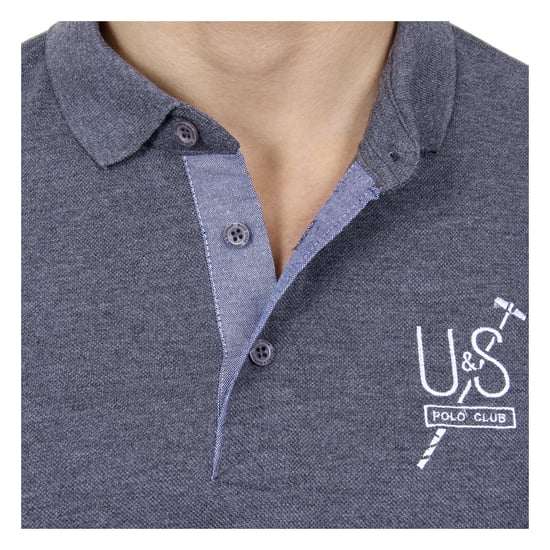 Ufford & Suffolk Polo Club Mens Polo Short Sleeves US026 ANTHRACITE