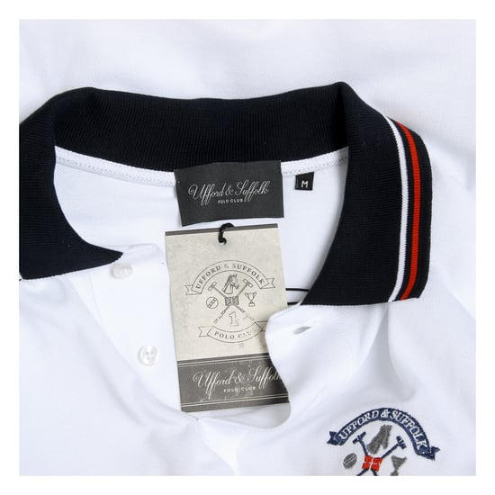 Ufford & Suffolk Polo Club Mens Polo Short Sleeves White APACHE