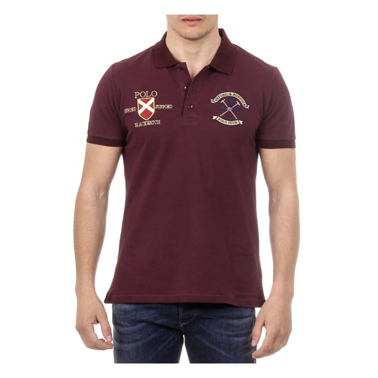 Ufford & Suffolk Polo Club Mens Polo Short Sleeves US007 BORDEAUX