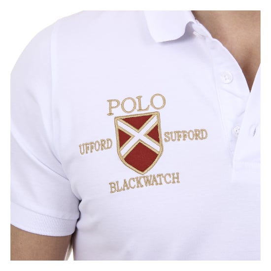 Ufford & Suffolk Polo Club Mens Polo Short Sleeves US007 WHITE