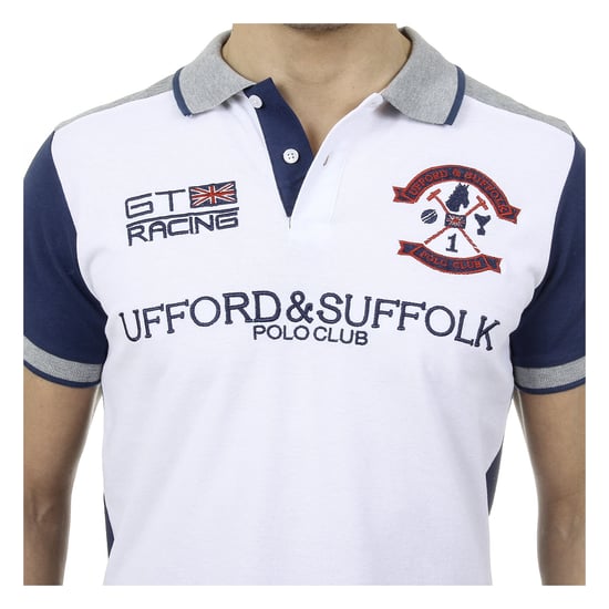 Ufford & Suffolk Polo Club Mens Polo Short Sleeves US001 WHITE