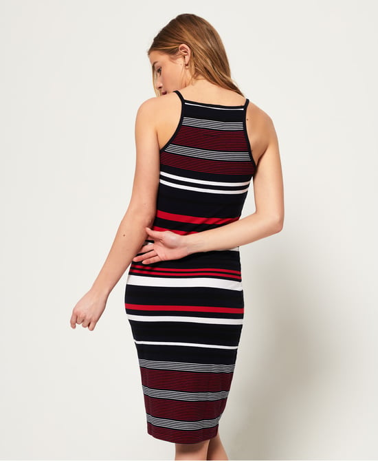 Superdry Strappy Stripe Midi Dress