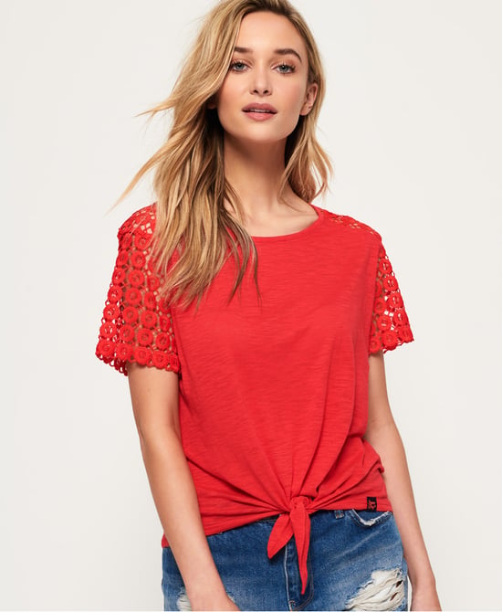 Superdry San Juan Lace Sleeve T-Shirt