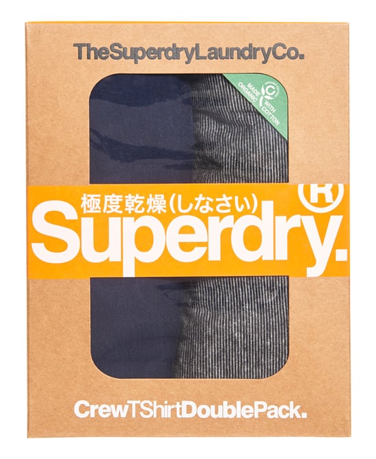 Superdry SD Laundry Organic Cotton Slim T-Shirt Double Pack