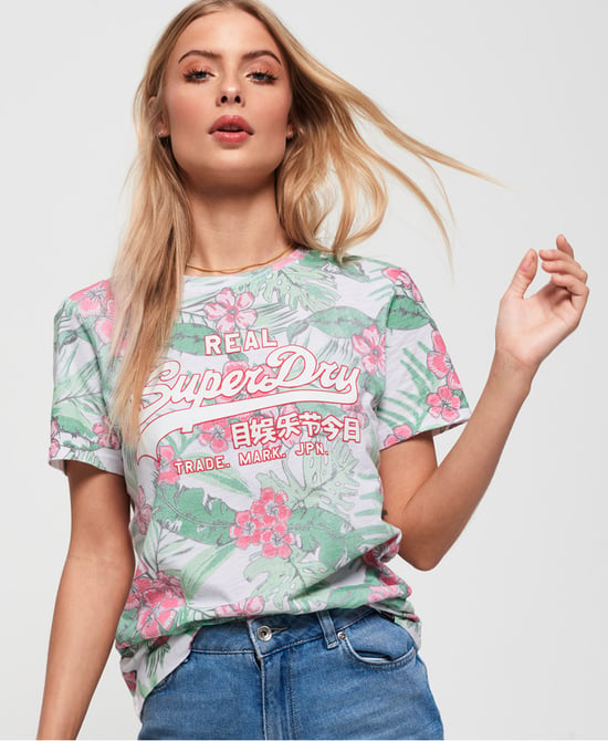 Superdry Vintage Logo Tropical All Over Print T-Shirt