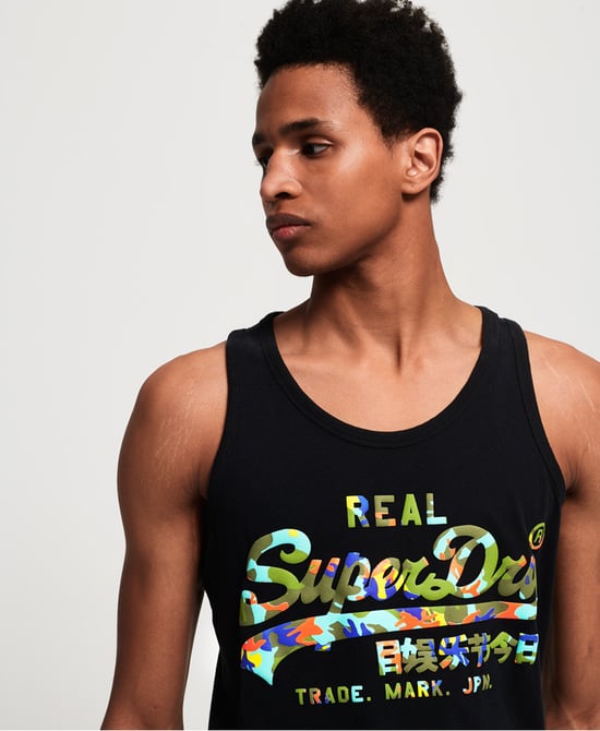 Superdry Vintage Logo Layered Camo Lite Vest Top