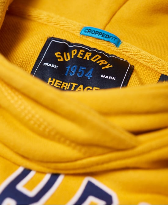 Superdry Real Champs College Crop Hoodie
