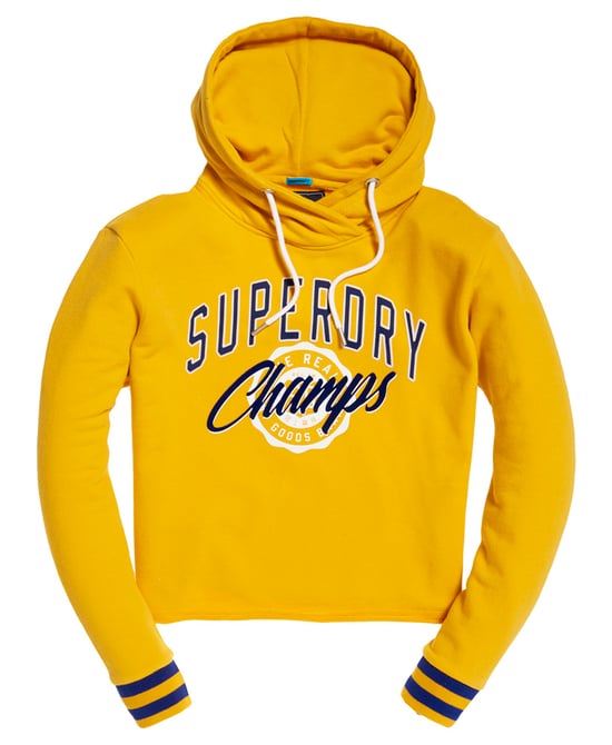 Superdry Real Champs College Crop Hoodie